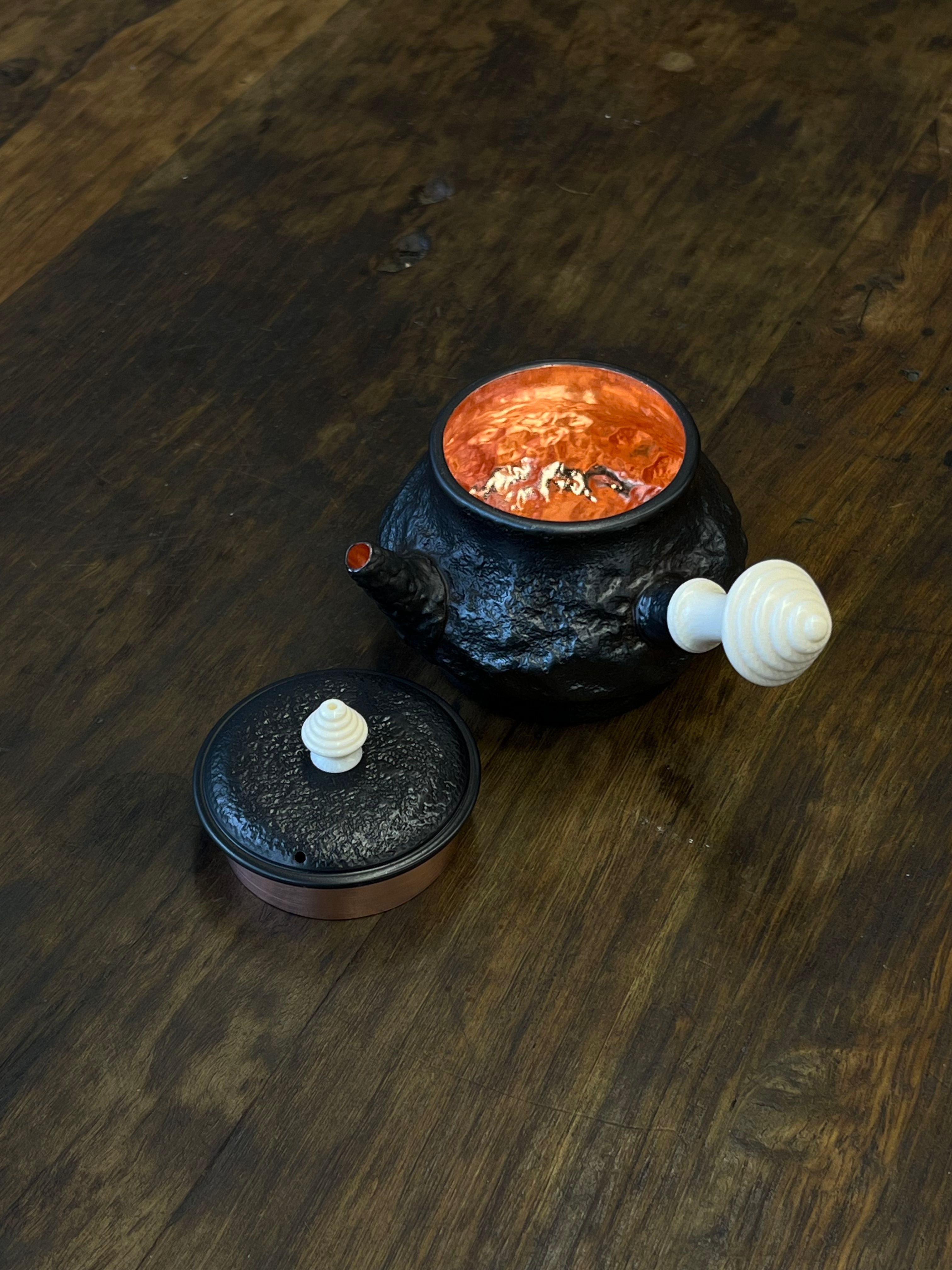 Artisanal Side-Handle Teapot, Handcrafted by Jiang Zao