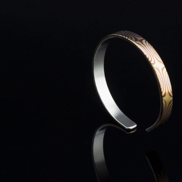 Mokume-gane Patterned Bracelet — A Handcrafted Masterpiece