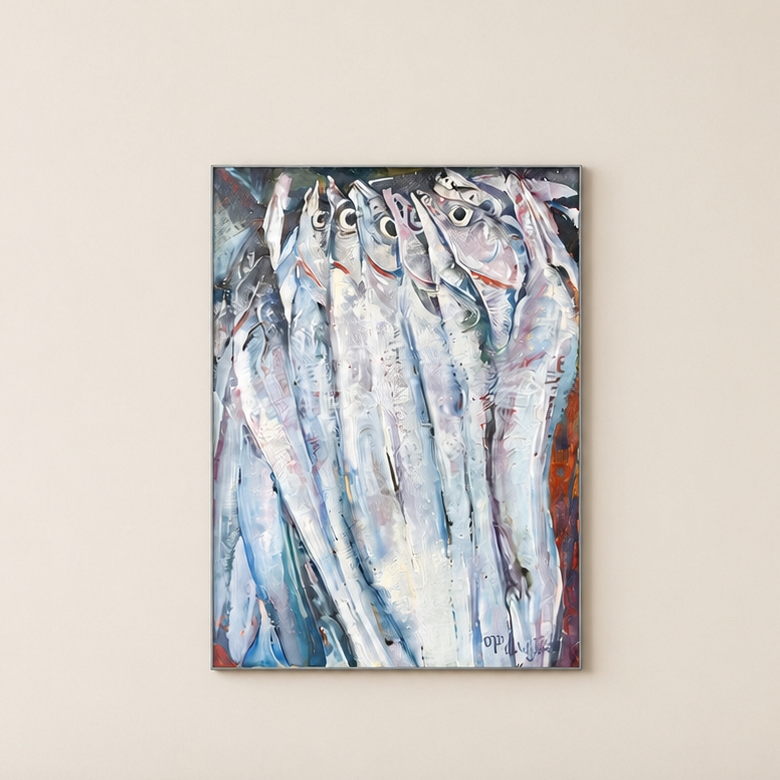 Scaly Sea’s Morning Song — Original Ribbonfish Oil Painting