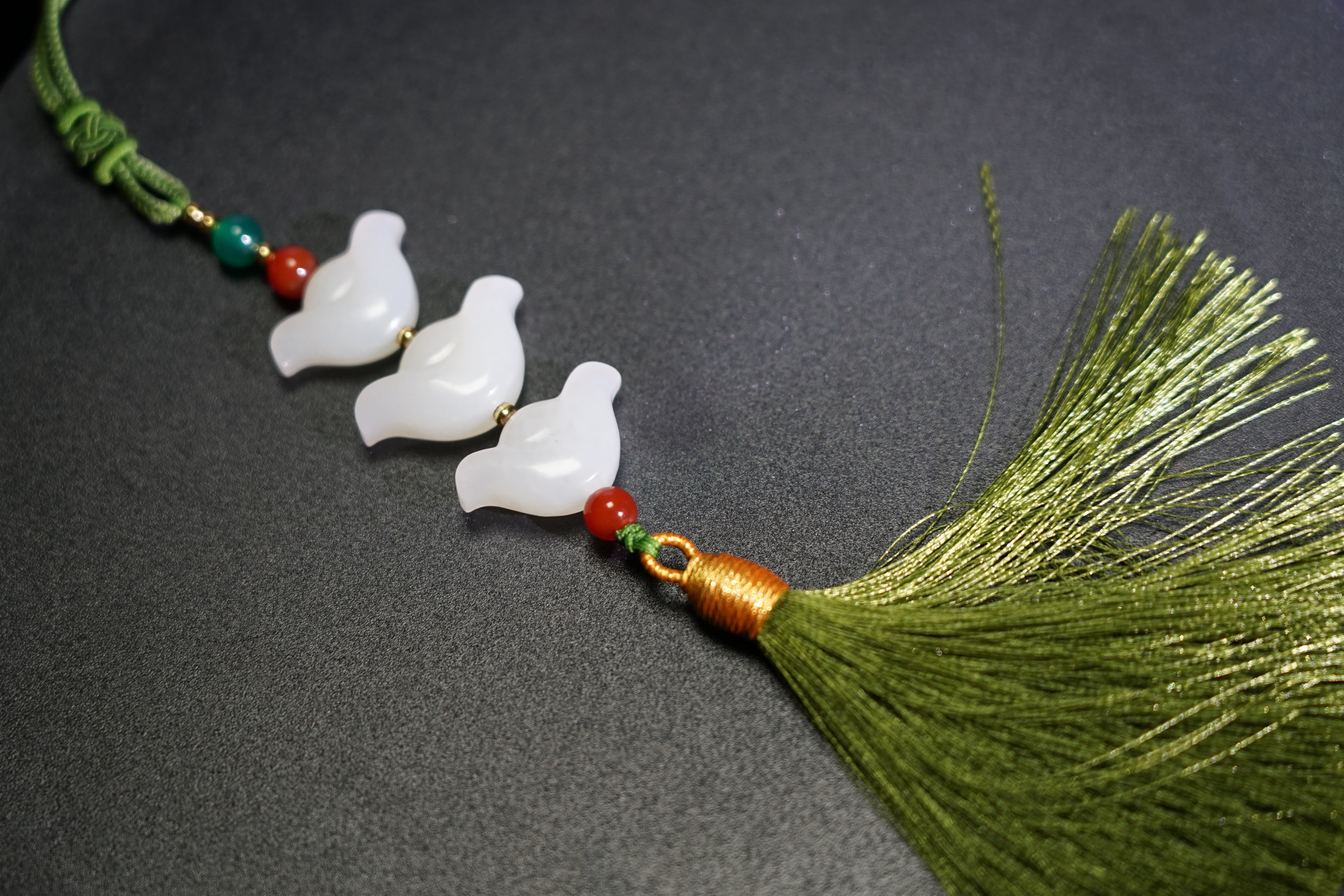 White Jade Ingot (yuanbao) Pendant