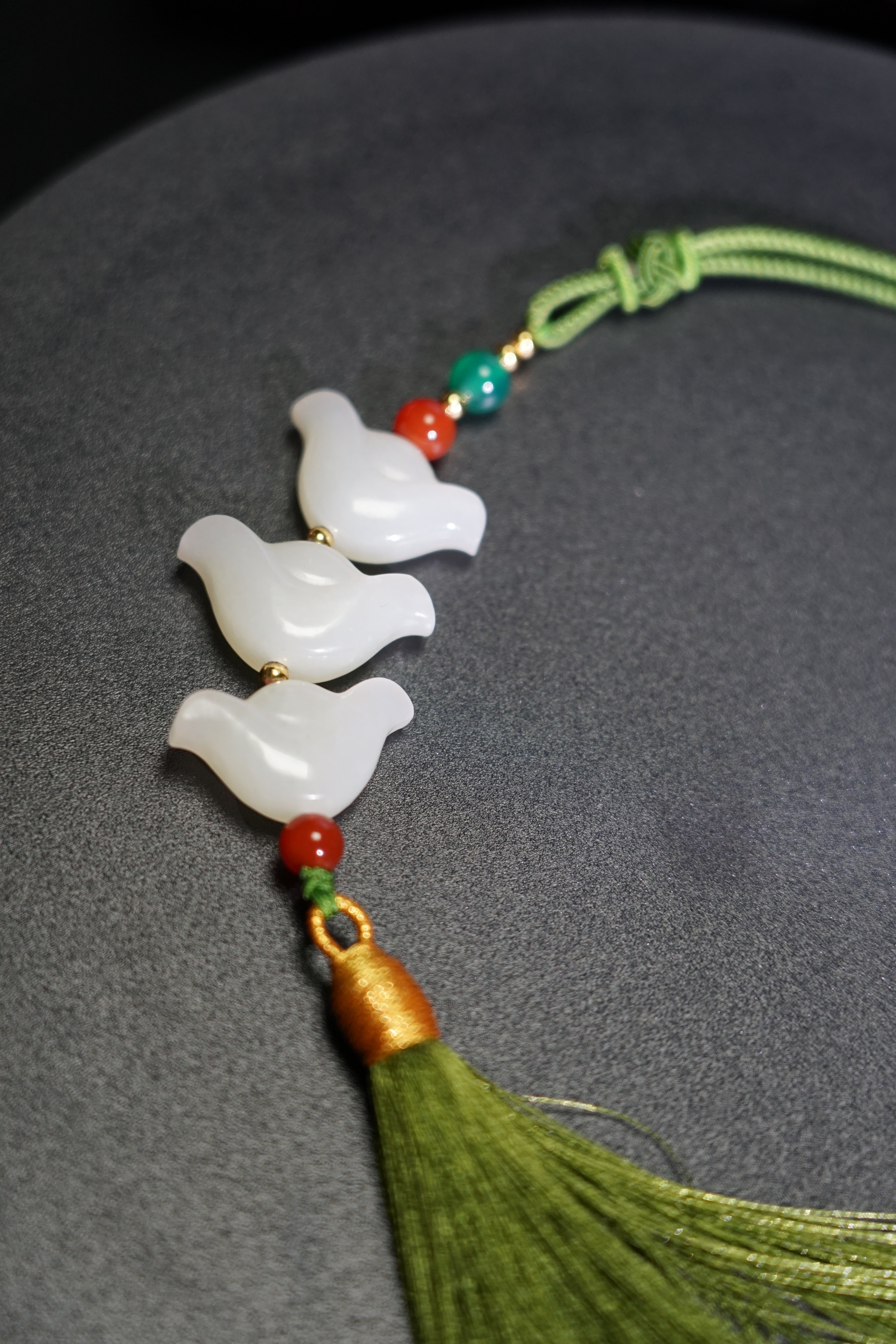White Jade Ingot (yuanbao) Pendant