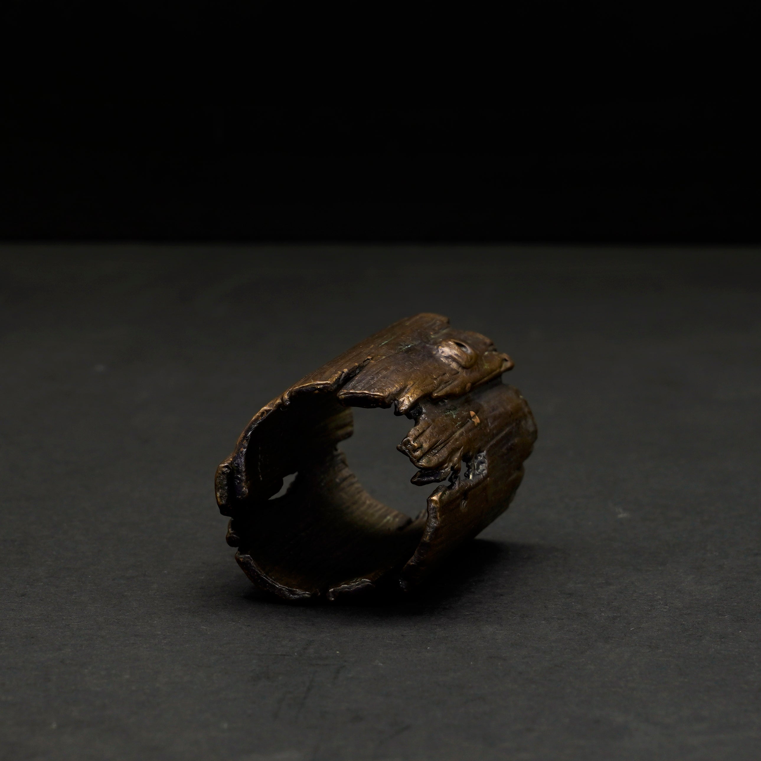 Iron Tea Lid Rest — Bark-Inspired Design