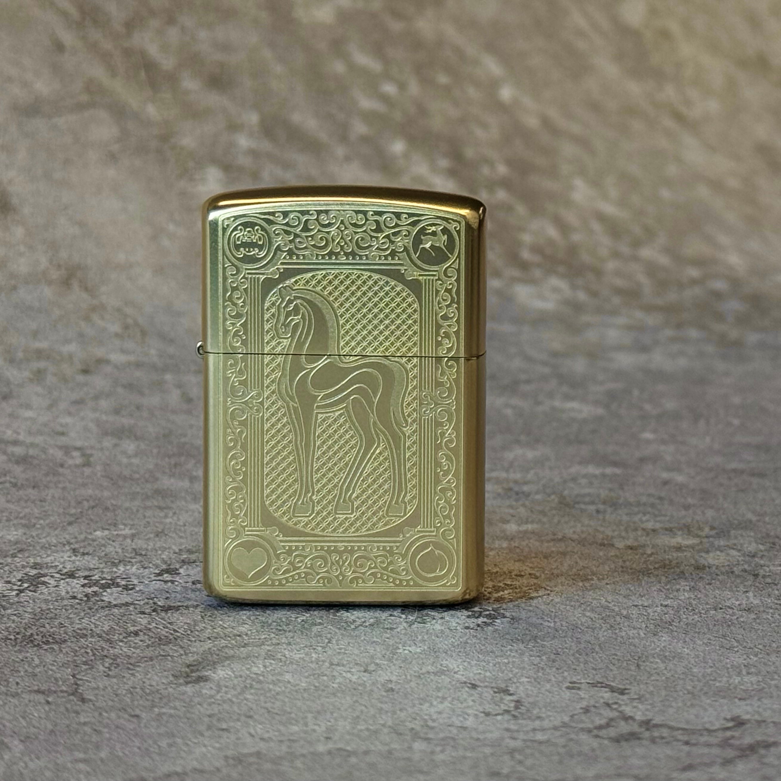 Year of the Horse — Brass Heritage Lighter (Zippo-Style)