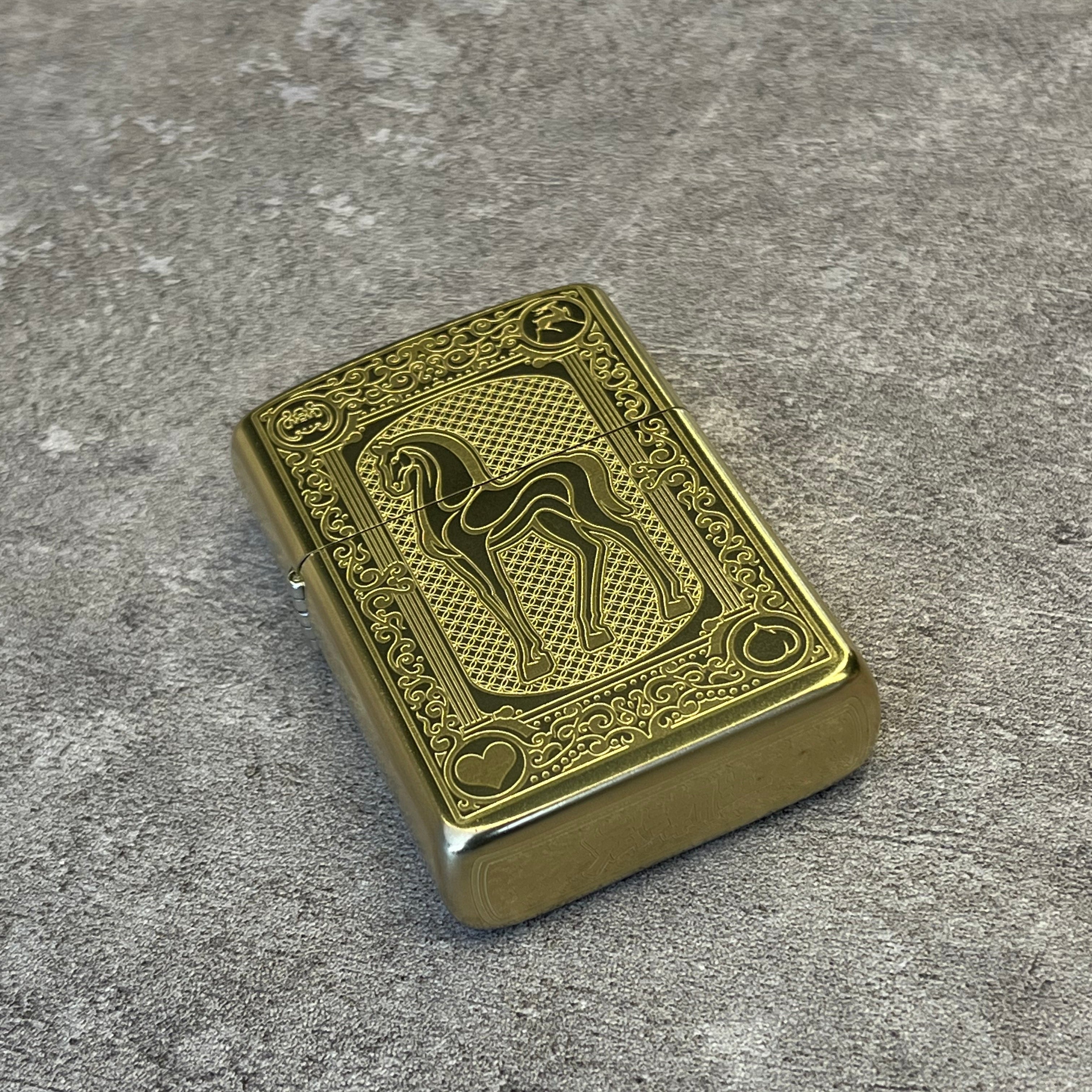 Year of the Horse — Brass Heritage Lighter (Zippo-Style)