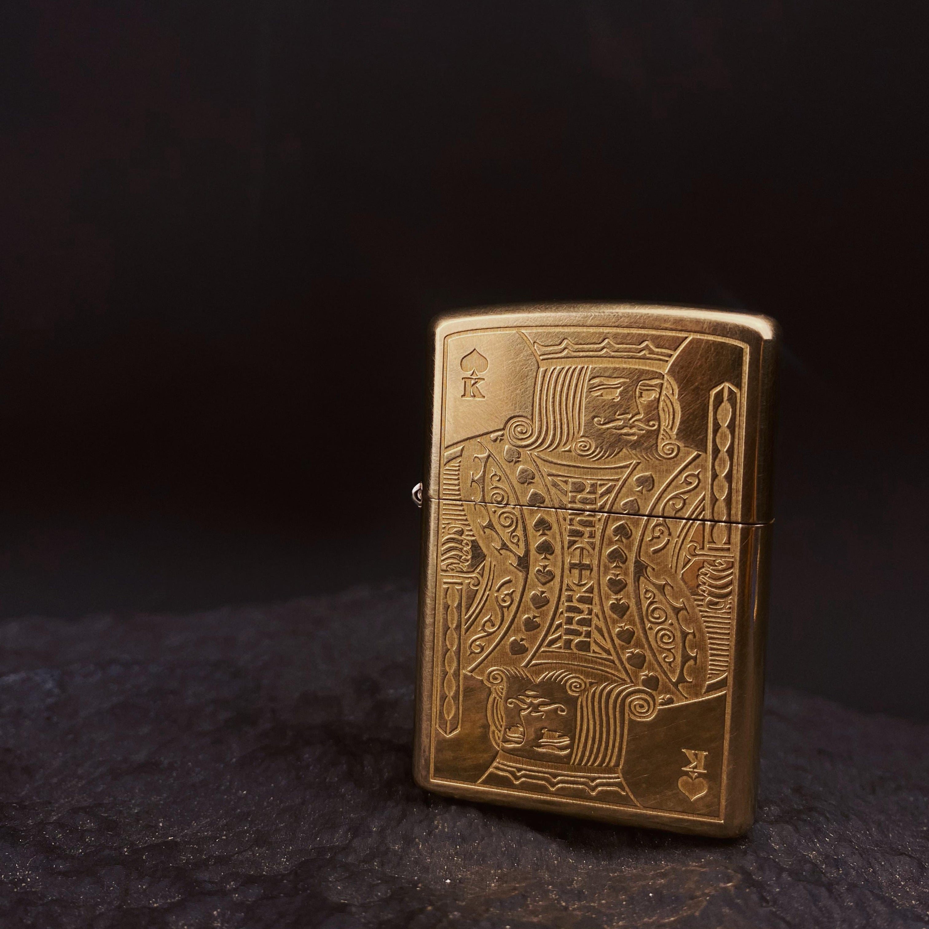 Black King — Brass Heritage Lighter (Zippo-Style)