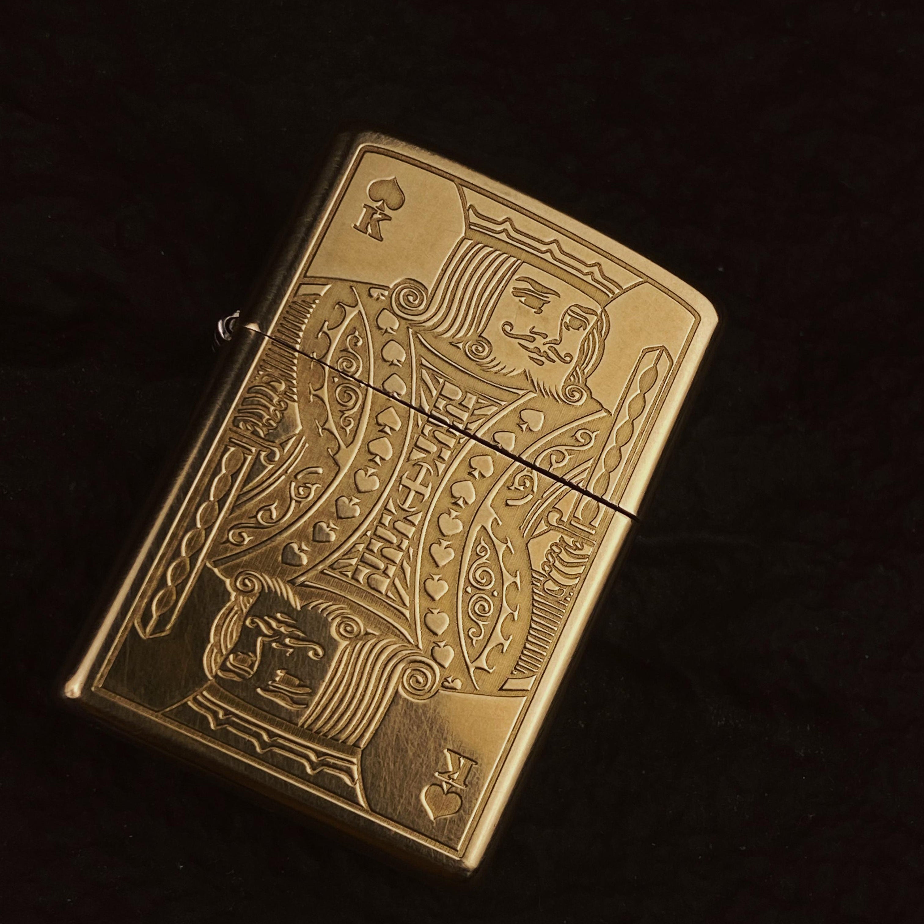 Black King — Brass Heritage Lighter (Zippo-Style)