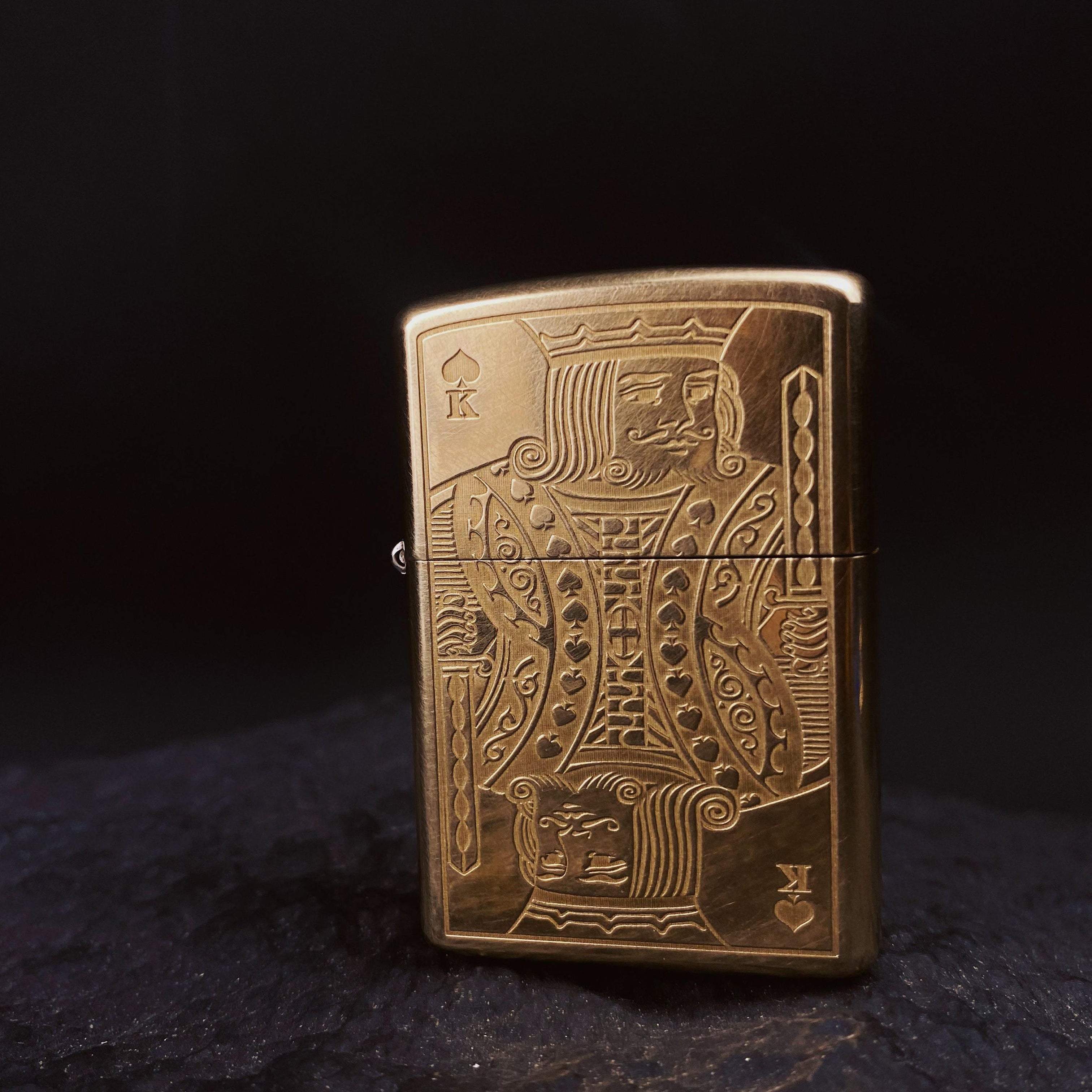 Black King — Brass Heritage Lighter (Zippo-Style)