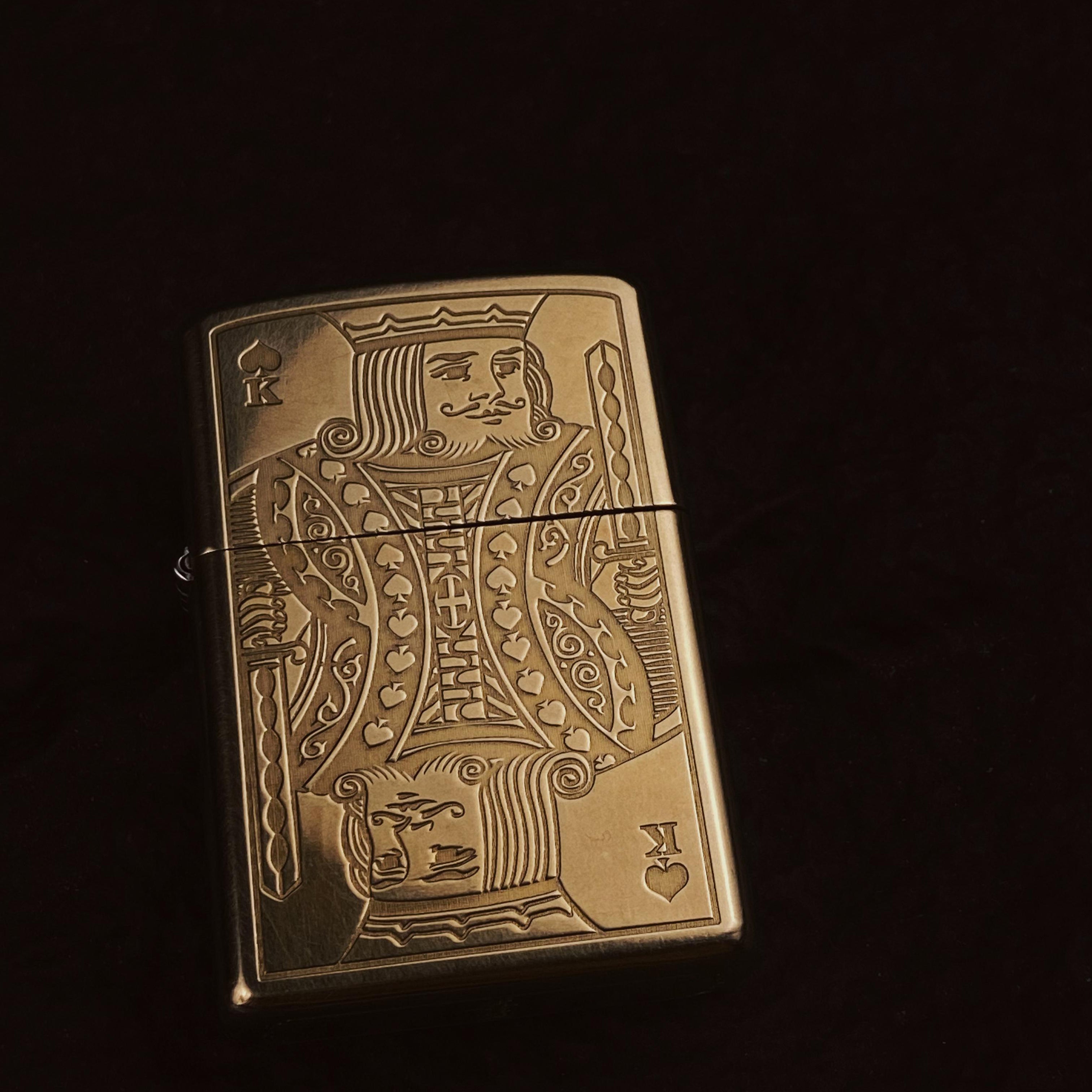 Black King — Brass Heritage Lighter (Zippo-Style)