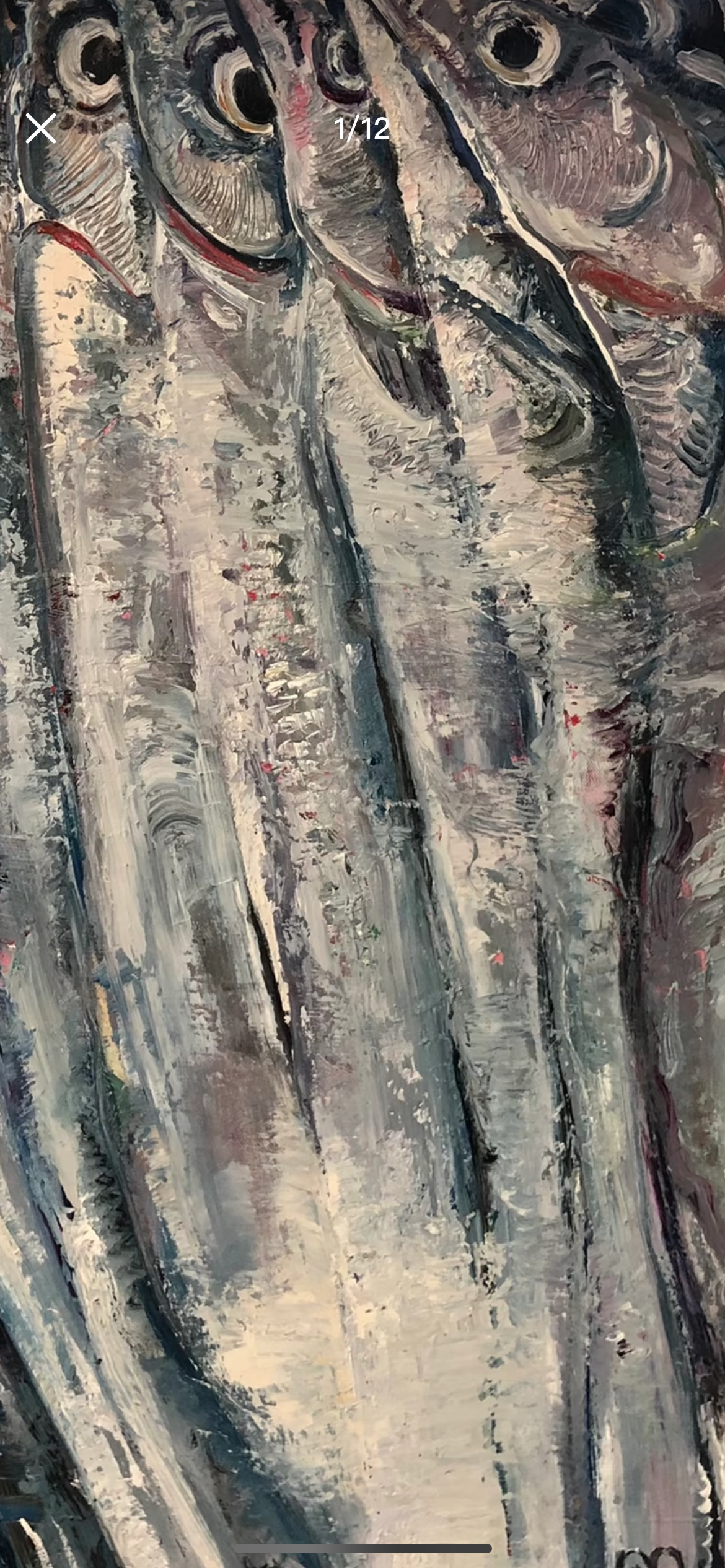 Scaly Sea’s Morning Song — Original Ribbonfish Oil Painting