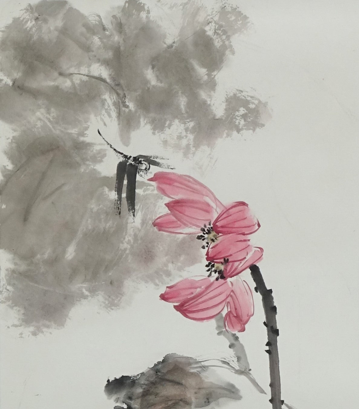 Traditional Chinese Bird-and-Flower Painting – "Sunlit Beauty (Yìng Rì)" by Guo Zhaoming