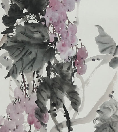 "Purple Jade" (Zǐ Yù) by Guo Zhaoming – Traditional Chinese Bird-and-Flower Painting