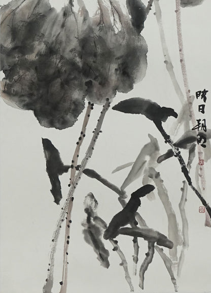 Traditional Chinese Bird-and-Flower Painting – "Sunlit Beauty (Yìng Rì)" by Guo Zhaoming