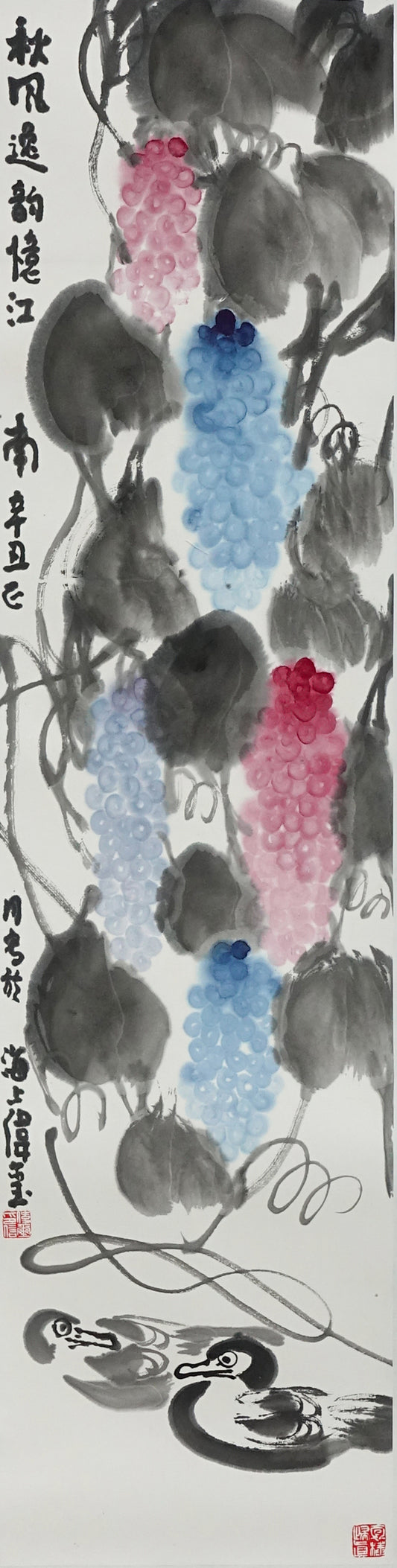 "Autumn Breeze: A Nostalgic Tune of Jiangnan" (Qiū Fēng Yì Yùn Yì Jiāngnán) by Gu Weixi – Traditional Chinese Asian Art Scroll Painting