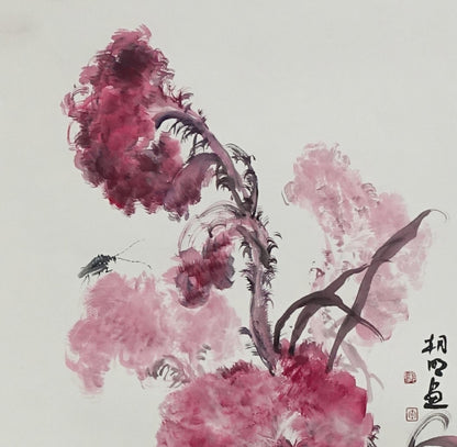 Traditional Chinese Bird-and-Flower Painting – "Untitled" (Wú Tí) by Guo Zhaoming