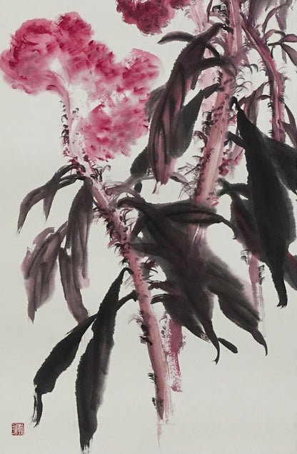 Traditional Chinese Bird-and-Flower Painting – "Untitled" (Wú Tí) by Guo Zhaoming