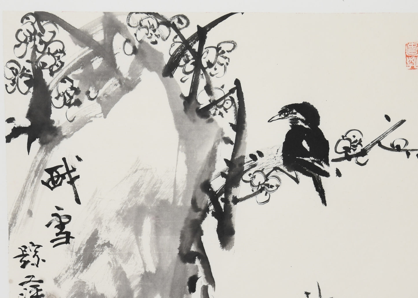 Traditional Chinese Hanging Painting – "Battling the Snow: Plum Blossoms" (Zhàn Xuě · Méihuā) by Wu Zongping