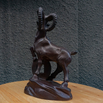 Bronze Goat Statue - "Fortune's Guardian"