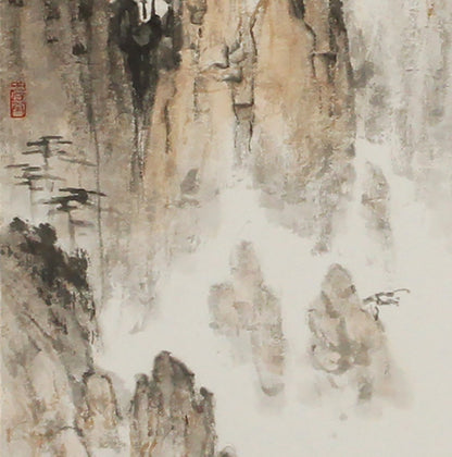 "Landscape: The Mountains Remain Majestic" (Shānshuǐ · Shān Yījiù Hǎo) by Zhang Wei – Traditional Chinese Landscape Painting