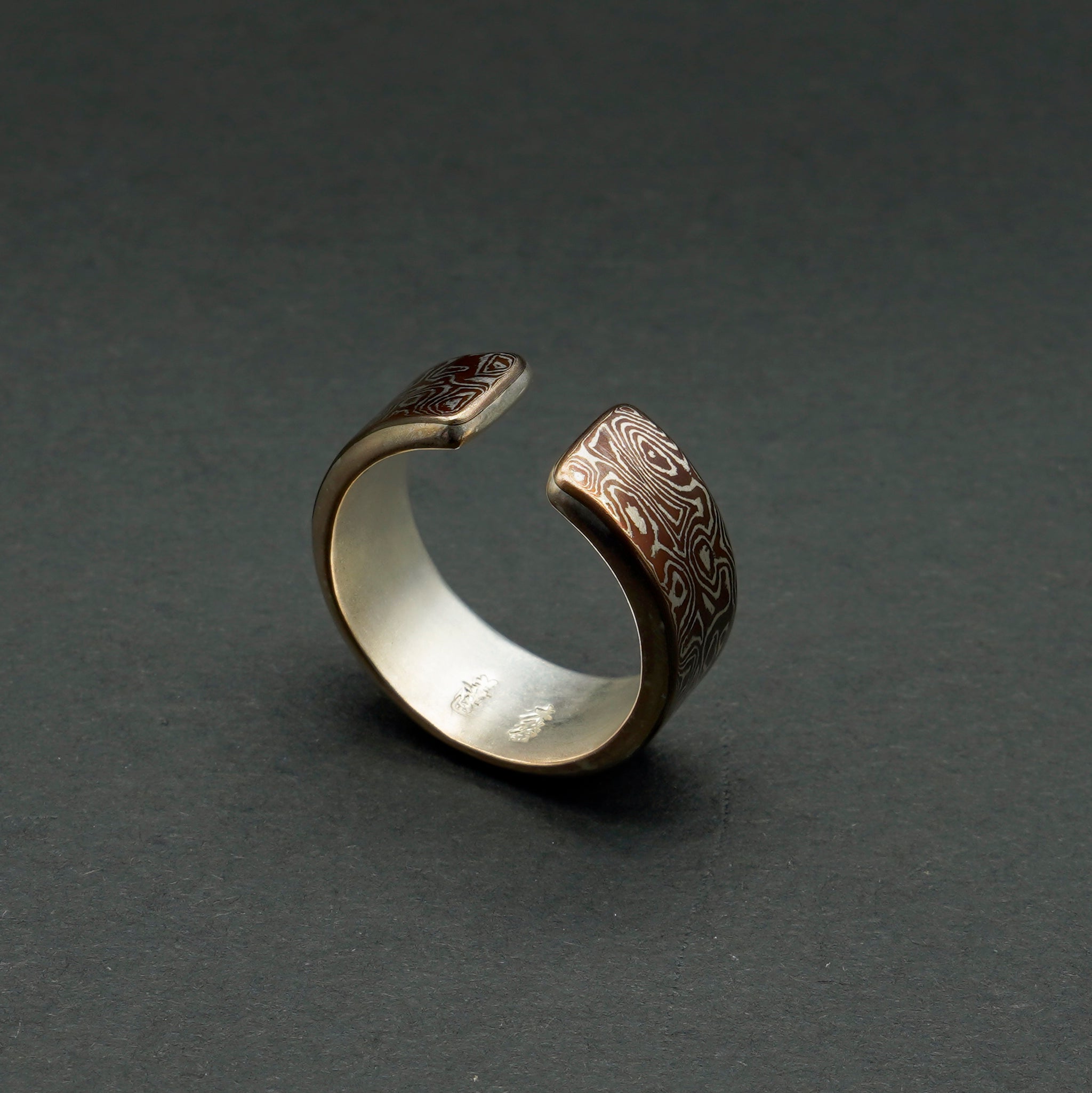 Mokume-gane Ring — Wood Grain Metal