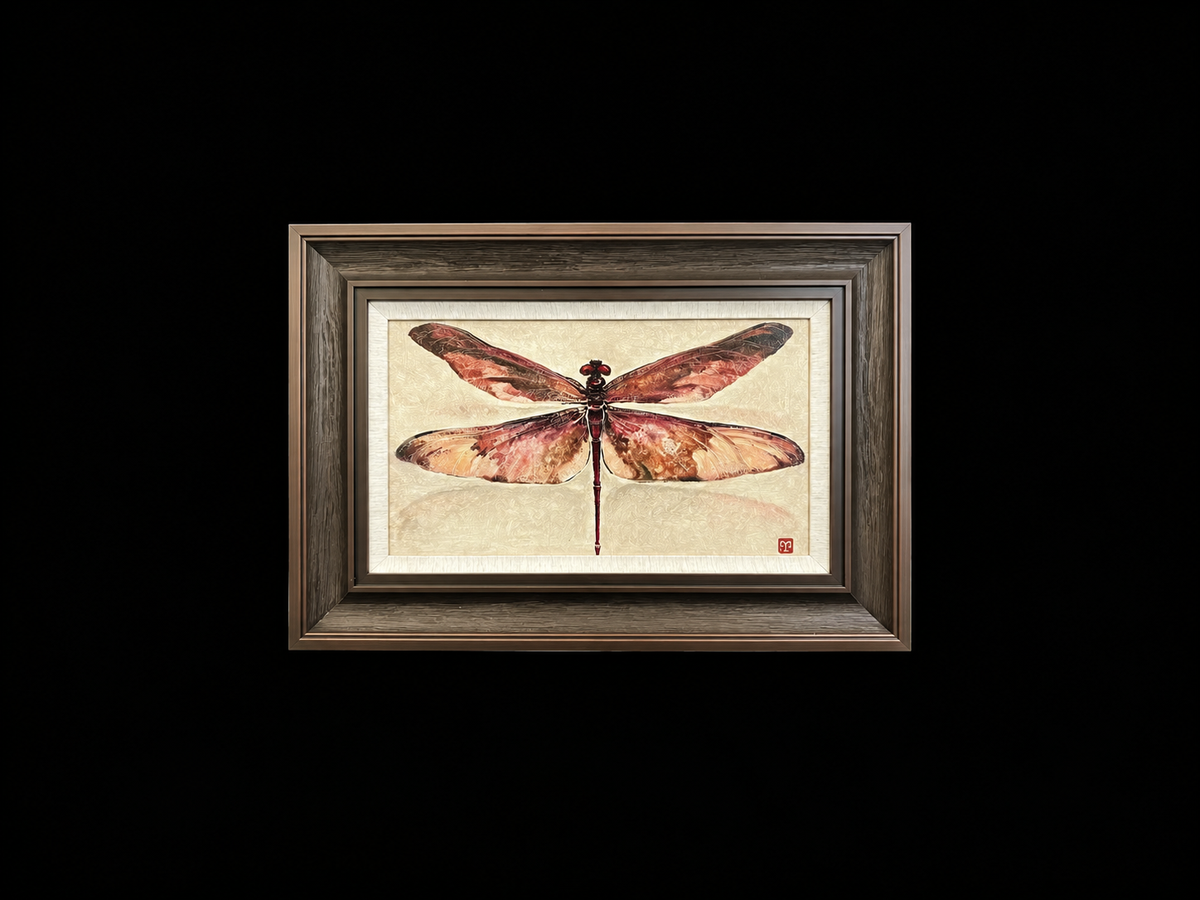 Wings of Freedom — Tonbo Dragonfly Series | Original Framed Panel Painting
